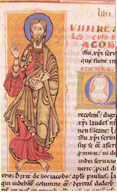 Codex Calixtinus, Folio 4r, Apóstol Santiago.