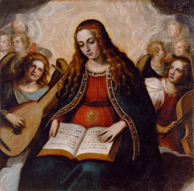 Virgen de la Esperanza con ángeles músicos, Juan Sariñena, 